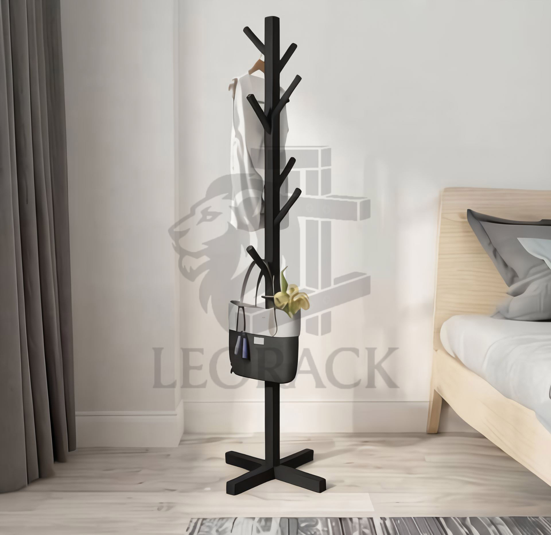چوب لباسی ایستاده مدل آویز لباس درختی